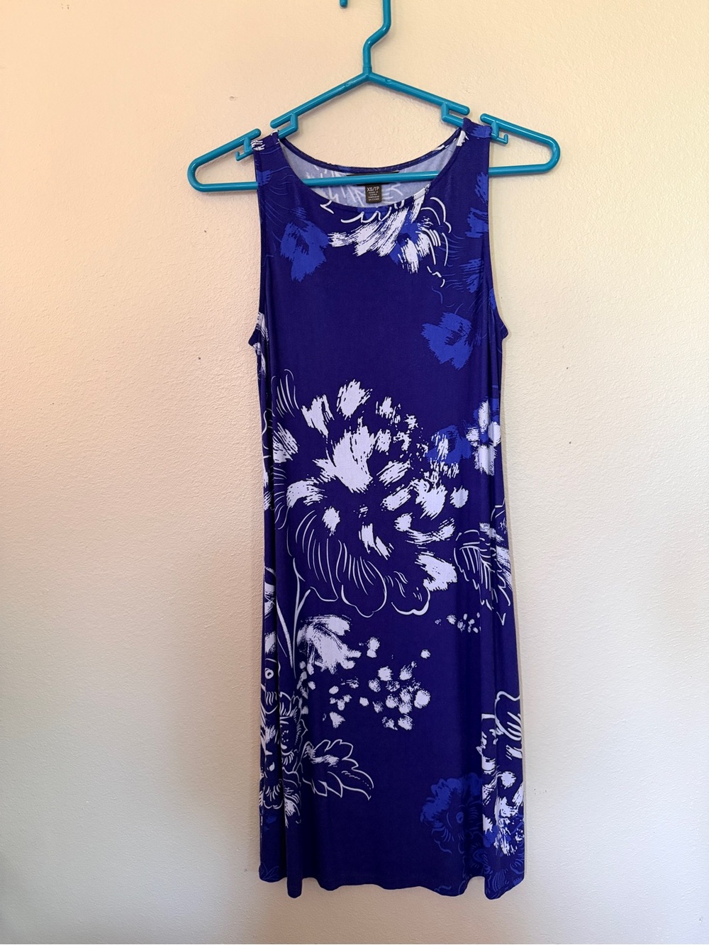 Tommy Bahama Royal Blue and White Floral Sleeveless Dress